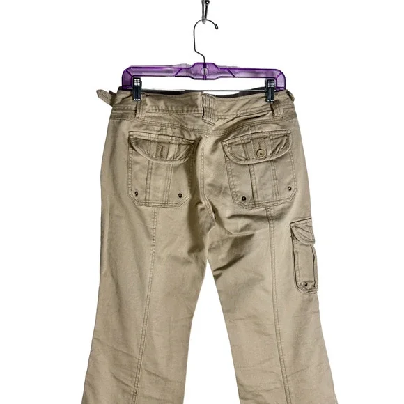 Aeropostale Wide Leg Khaki Cargo Pants - Size 5/6 Long Juniors - Picture 4 of 5
